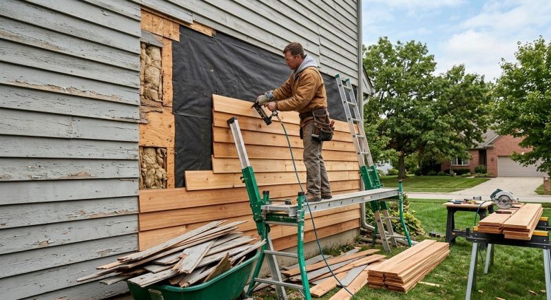 Wood Siding Replacement project example